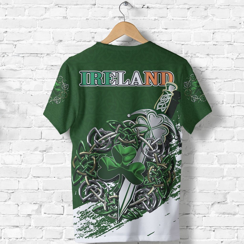 Ireland - Celtic Shamrock & Sword Pullover Hoodie PL-Apparel-PL8386-Hoodie-S-Vibe Cosy™