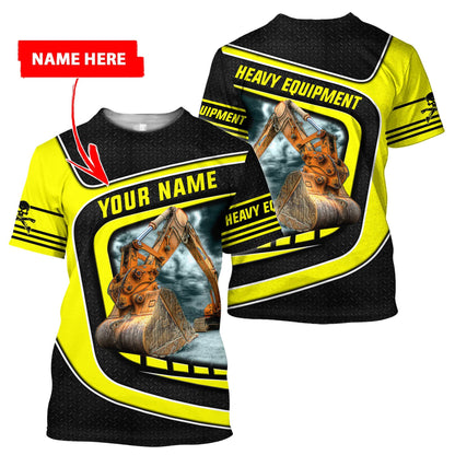 Customize Name Heavy Equipment Operator 3D All Over Printed Unisex Shirt