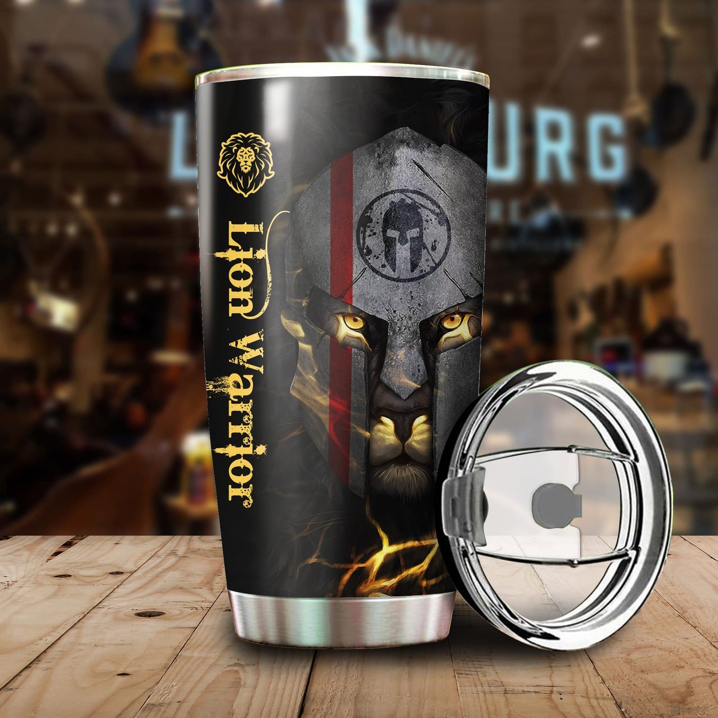 Lion Warrior Custom Name Tumblers