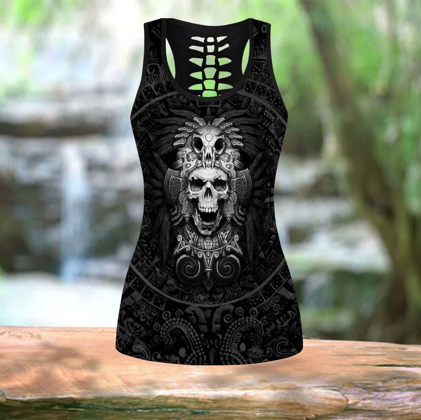 Mexican Aztec Warrior Combo Tank Top + Legging QB07022004-Apparel-TA-S-S-Vibe Cosy™