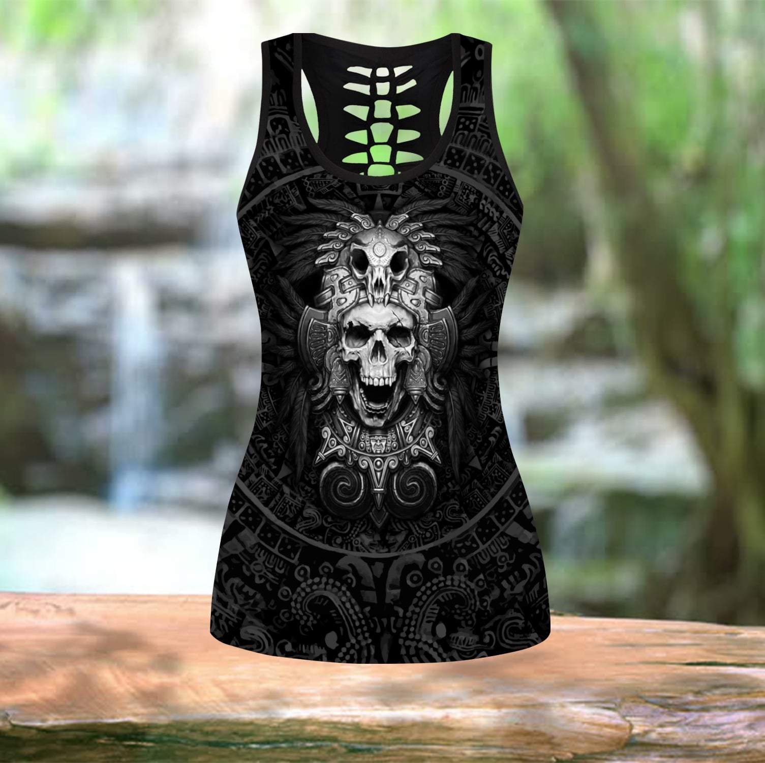 Mexican Aztec Warrior Combo Tank Top + Legging QB07022004-Apparel-TA-S-S-Vibe Cosy™