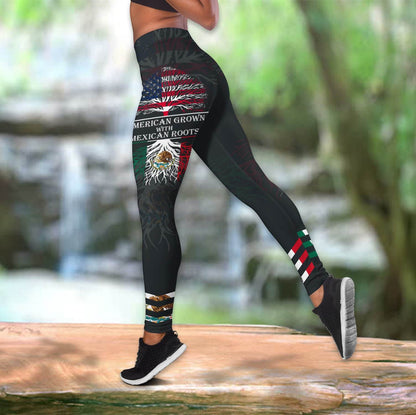 American Grown With Mexican Roots Combo Tank Top + Legging QB06112003