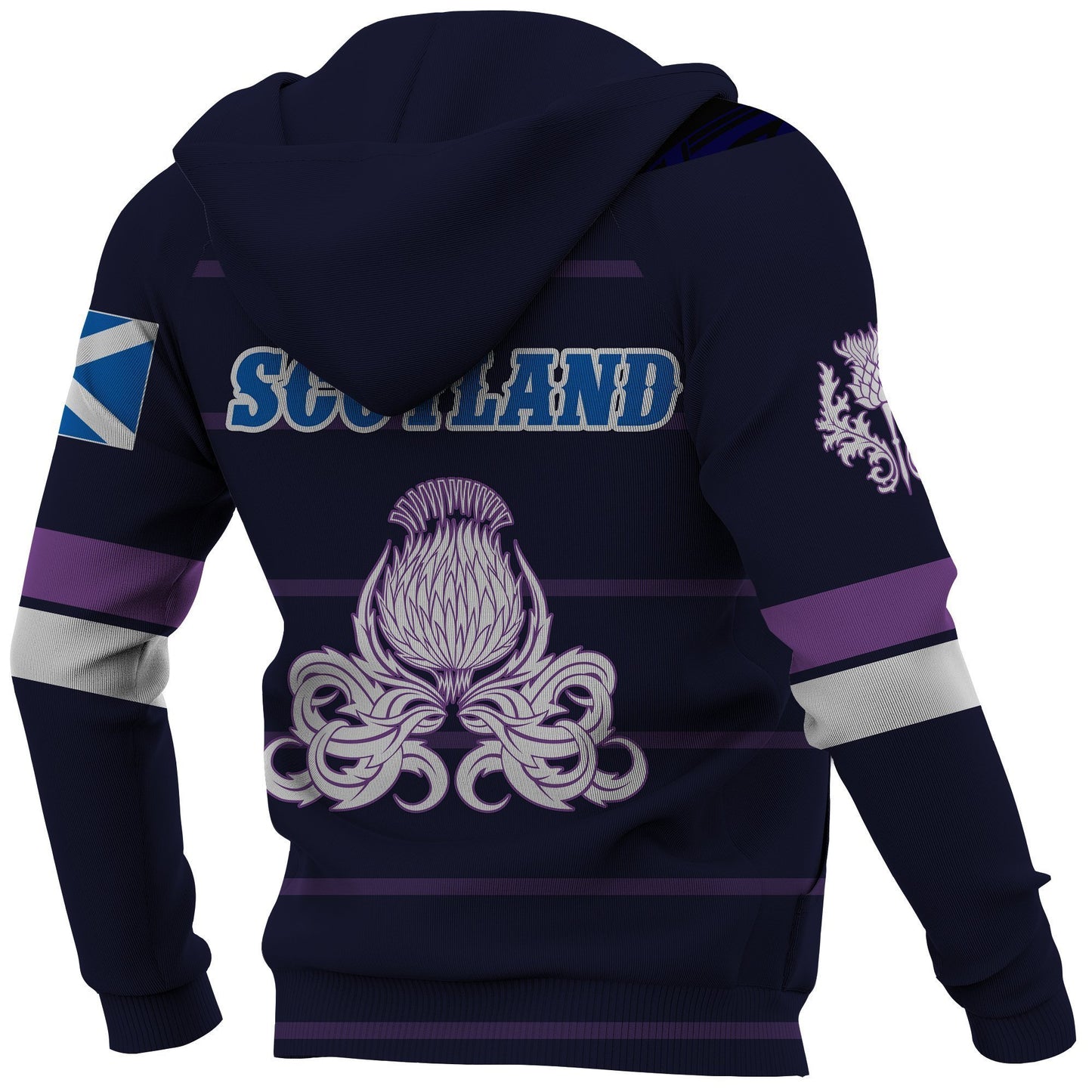Scotland Lion Rampant with Thistle Hoodie NNK 1507-Apparel-PL8386-Hoodie-S-Vibe Cosy™