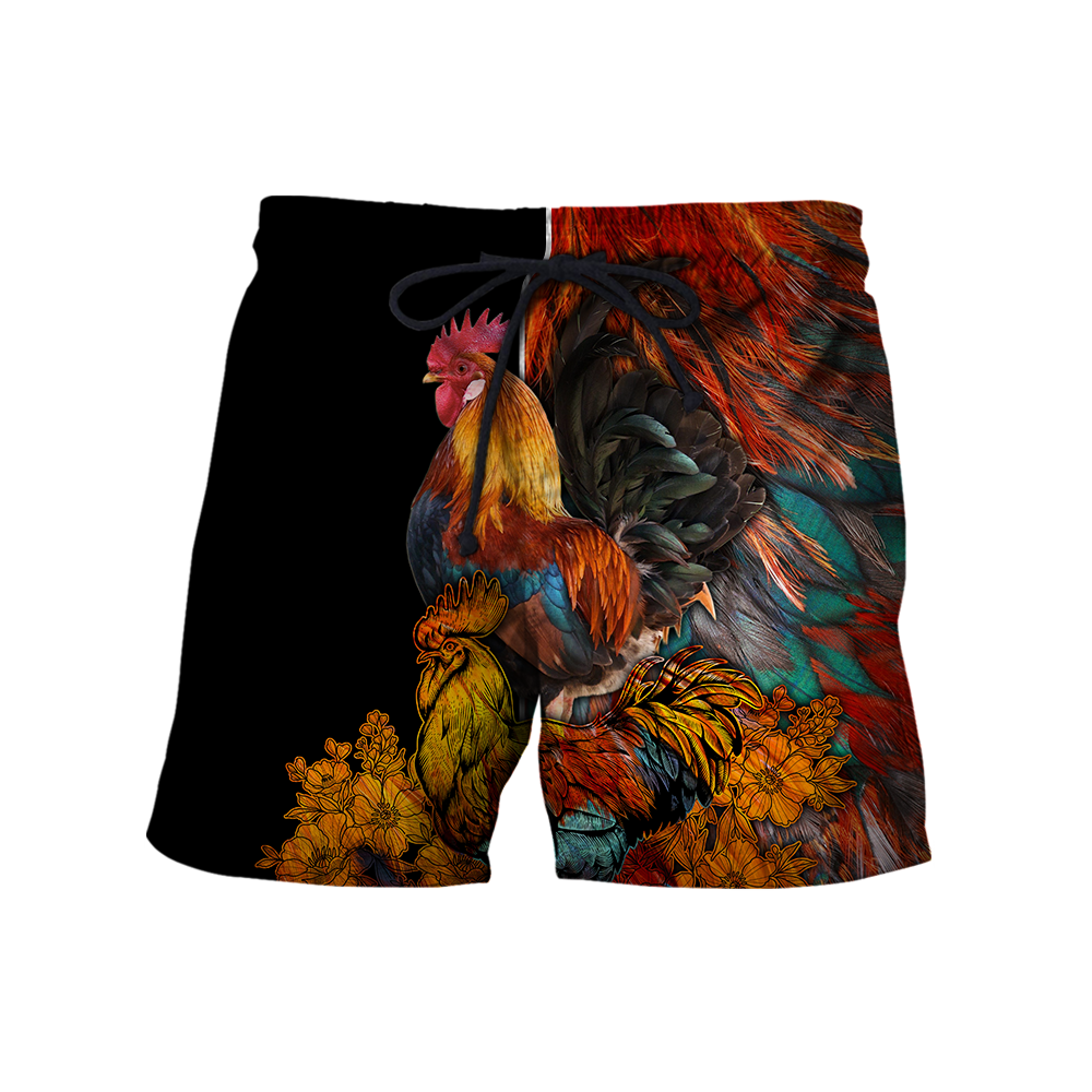 Rooster 3D All Over Printed Shirts for Men and Women AM030104-Apparel-TT-Shorts-S-Vibe Cosy™