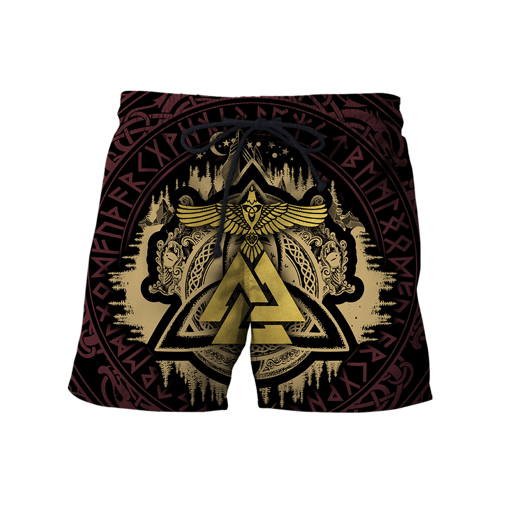 Valknut Viking All Over-ALL OVER PRINT HOODIES-HP Arts-Shorts-S-Vibe Cosy™
