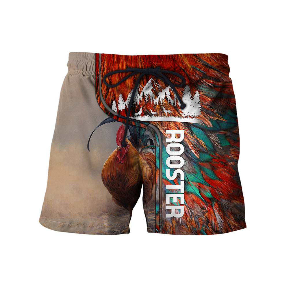 Rooster 3D All Over Printed Shirts for Men and Women AM030102-Apparel-TT-Shorts-S-Vibe Cosy™