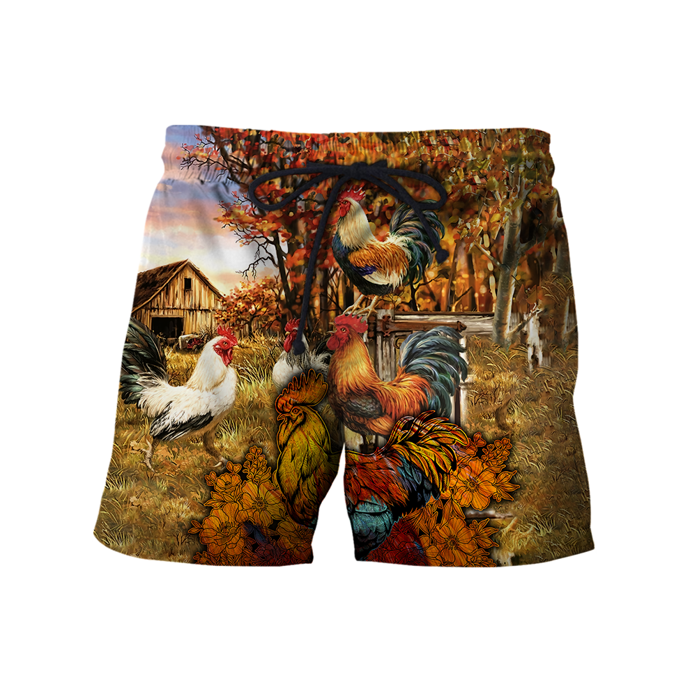 Rooster 3D All Over Printed Shirts for Men and Women AM030106-Apparel-TT-Shorts-S-Vibe Cosy™