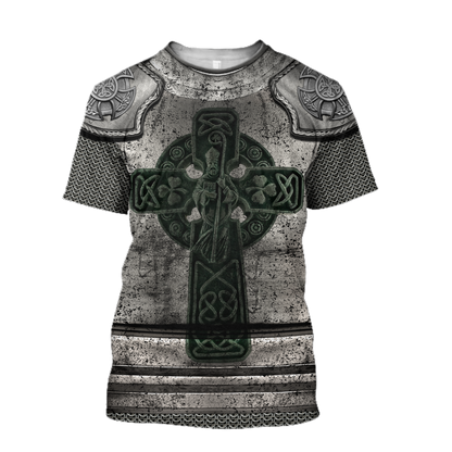 Irish Armor Warrior Knight Chainmail 3D All Over Printed Shirts For Men and Women AM270201-Apparel-TT-T-Shirt-S-Vibe Cosy™