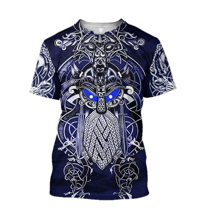 Odin Viking Tattoo Style-Apparel-HP Arts-T-Shirt-S-Vibe Cosy™