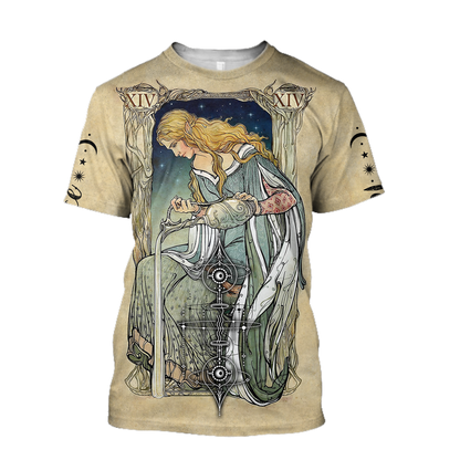 Tarot Cards Temperance 3D All Over Printed Shirts For Men and Women AM150604-Apparel-TT-T-Shirts-S-Vibe Cosy™