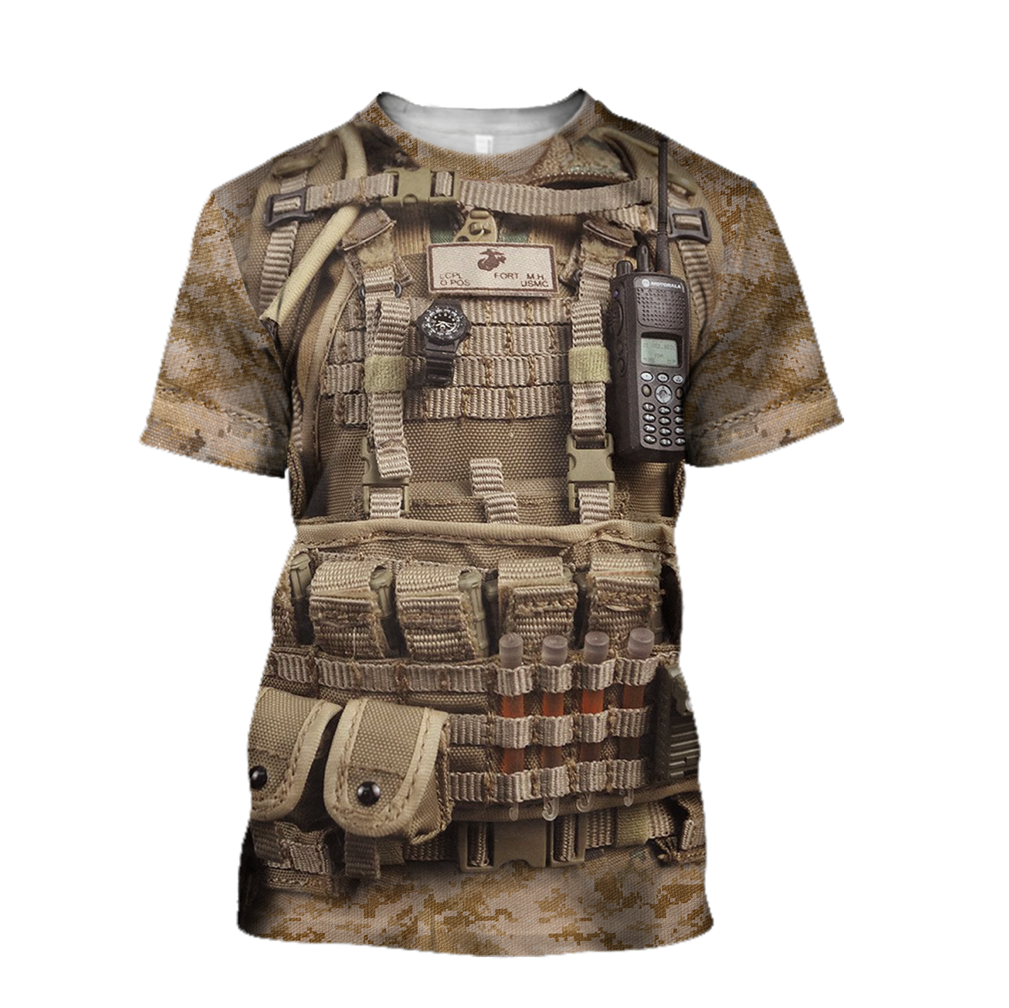 All Over Printed Marine Corps Uniforms-Apparel-HP Arts-T-Shirt-S-Vibe Cosy™