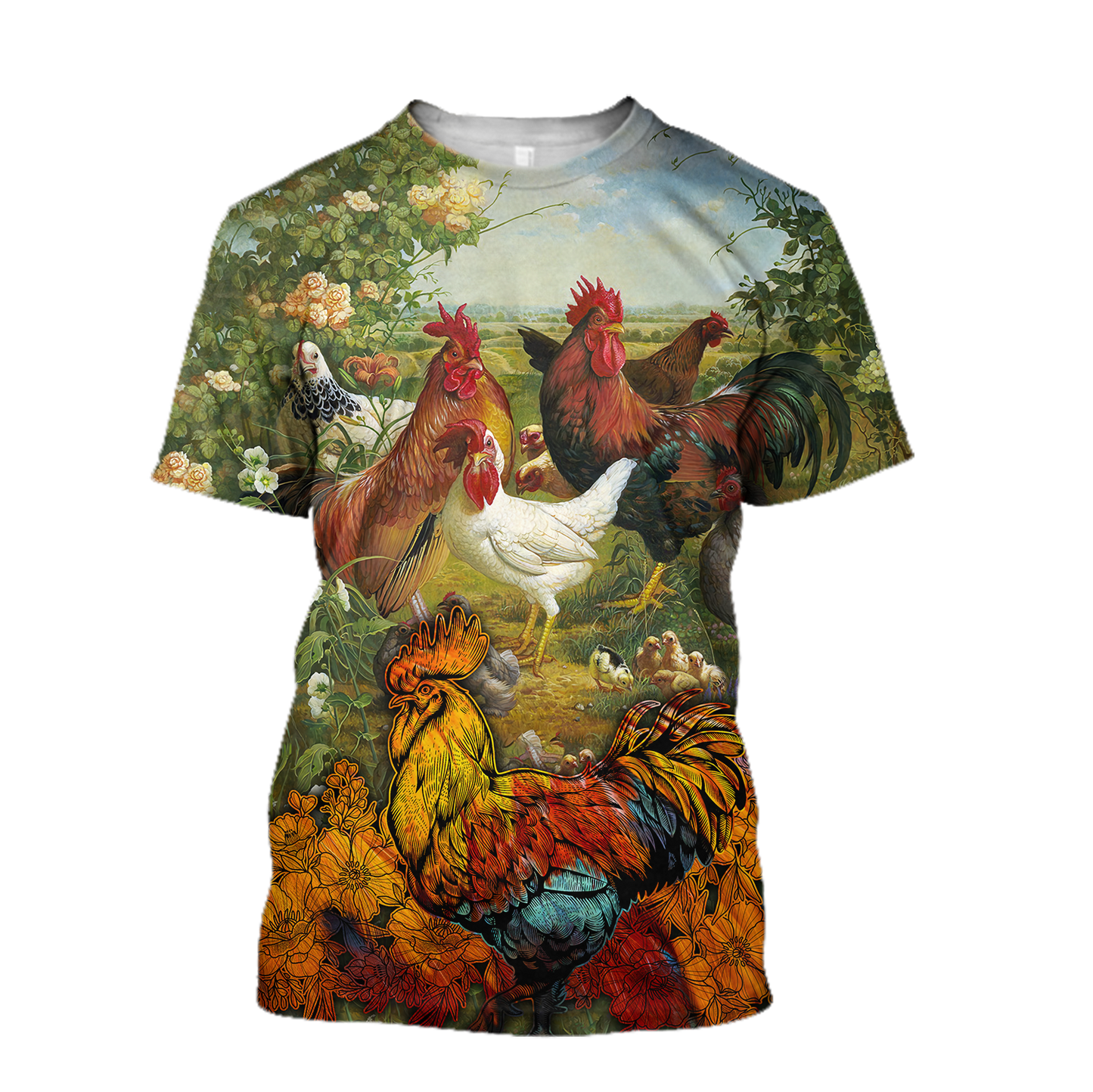 Rooster 3D All Over Printed Shirts for Men and Women AM030105-Apparel-TT-T-Shirt-S-Vibe Cosy™