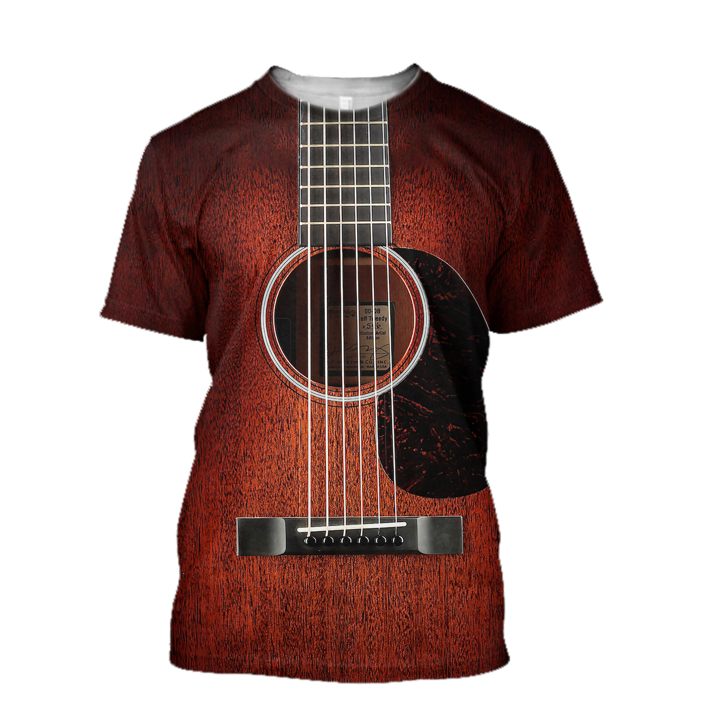 Wood Guitar 3D All Over Printes-Apparel-HP Arts-T-Shirt-S-Vibe Cosy™