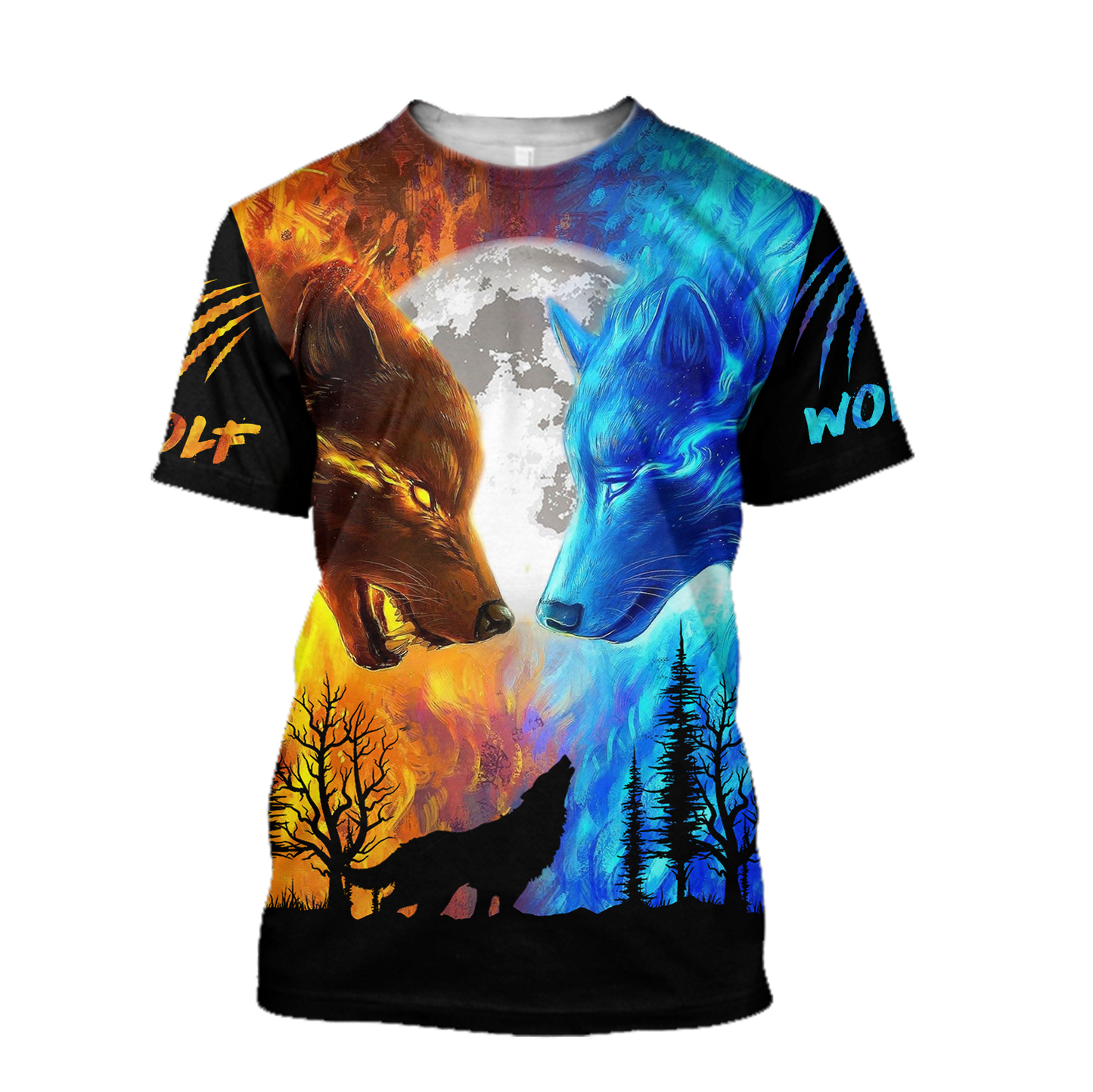 Wolf 3D All Over Printed Shirts For Men and Women AM260401-Apparel-TT-T-Shirts-S-Vibe Cosy™