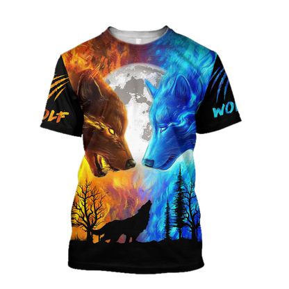 Wolf 3D All Over Printed Shirts For Men and Women AM260401-Apparel-TT-T-Shirts-S-Vibe Cosy™