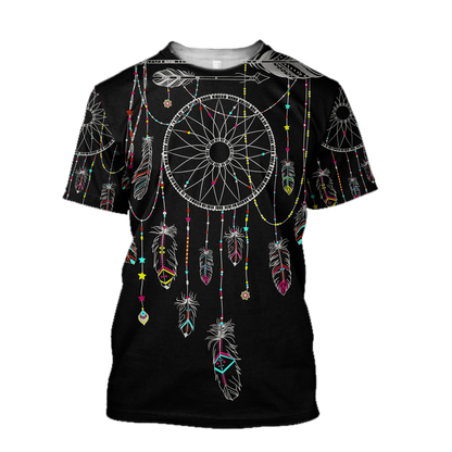 Native American Dreamcatcher 3D All Over Printed Shirts For Men and Women TT062060-Apparel-TT-T-Shirts-S-Vibe Cosy™