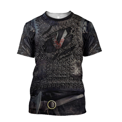 3D All Over Printed Vikings Armor Tops-Apparel-HP Arts-T-Shirt-S-Vibe Cosy™