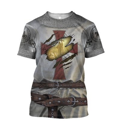Knight Templar 3D All Over Printed Shirts For Men and Women-Apparel-HP Arts-T-Shirt-S-Vibe Cosy™