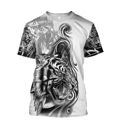 The Great Tiger Tattoo 3D All Over Print  Hoodie