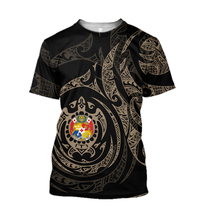 Tonga in My Heart Polynesian Tattoo Style 3D Printed Shirts AM190205-Apparel-TT-T-Shirt-S-Vibe Cosy™
