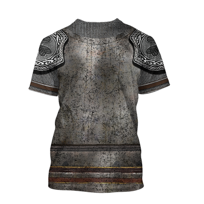 Irish Armor Knight Warrior Chainmail 3D All Over Printed Shirts For Men and Women AM050302-Apparel-TT-Hoodie-S-Vibe Cosy™