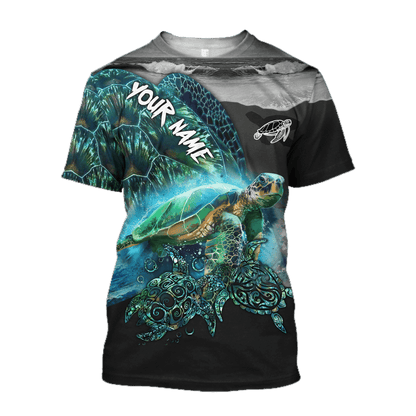Turtle 3D Hoodie shirt for men and women customize name AM102025
