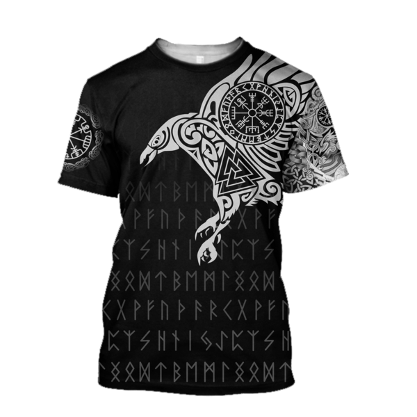 Vikings - The Raven of Odin Tattoo version 2.0-Apparel-HP Arts-T-Shirt-S-Vibe Cosy™