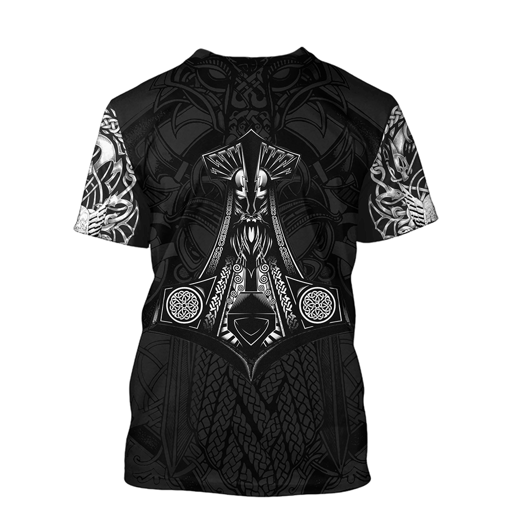 Odin Viking Tattoo Style Pullover-Apparel-HP Arts-Hoodie-S-Vibe Cosy™