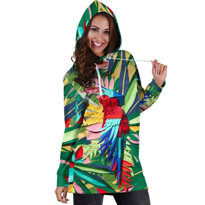 3D Printed Parrots Tops 1150 Hoodie dress-Apparel-PHL-Hoodie Dress-S-Vibe Cosy™