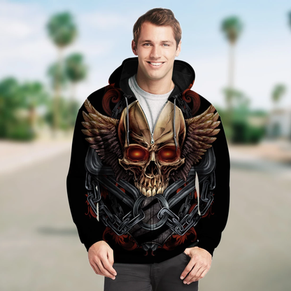 3D ZIP HOODIE_WINGED SKULL PL300-Apparel-PL8386-Hoodie-S-Vibe Cosy™