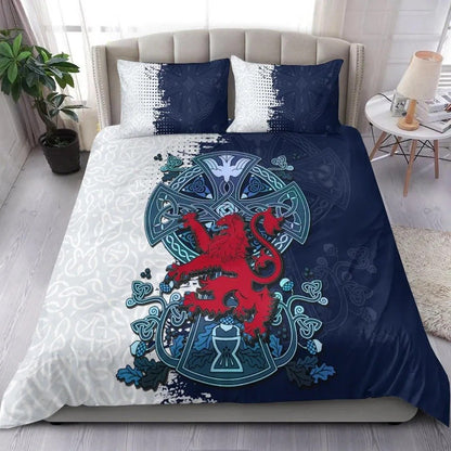 Scotland Celtic Knot Cross Tattoo The Lion Rampant Bedding Set