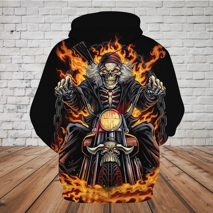 SKULL 3D HOODIE - RIDING SKELETON SKULL PL302-Apparel-PL8386-Hoodie-S-Vibe Cosy™