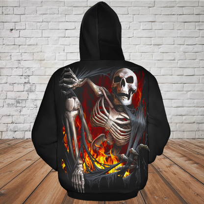 SKULL 3D HOODIE_GET OUT OF THE HELL PL304-Apparel-PL8386-Hoodie-S-Vibe Cosy™