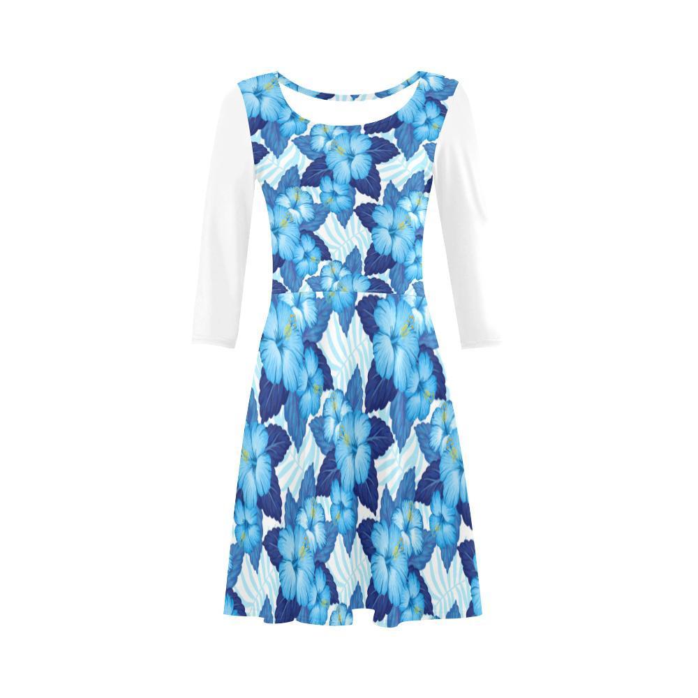 Hibiscus Sundress 05 - AH-SLEEVE SUNDRESSES-e-joyer-XS-White-Sundress-Vibe Cosy™