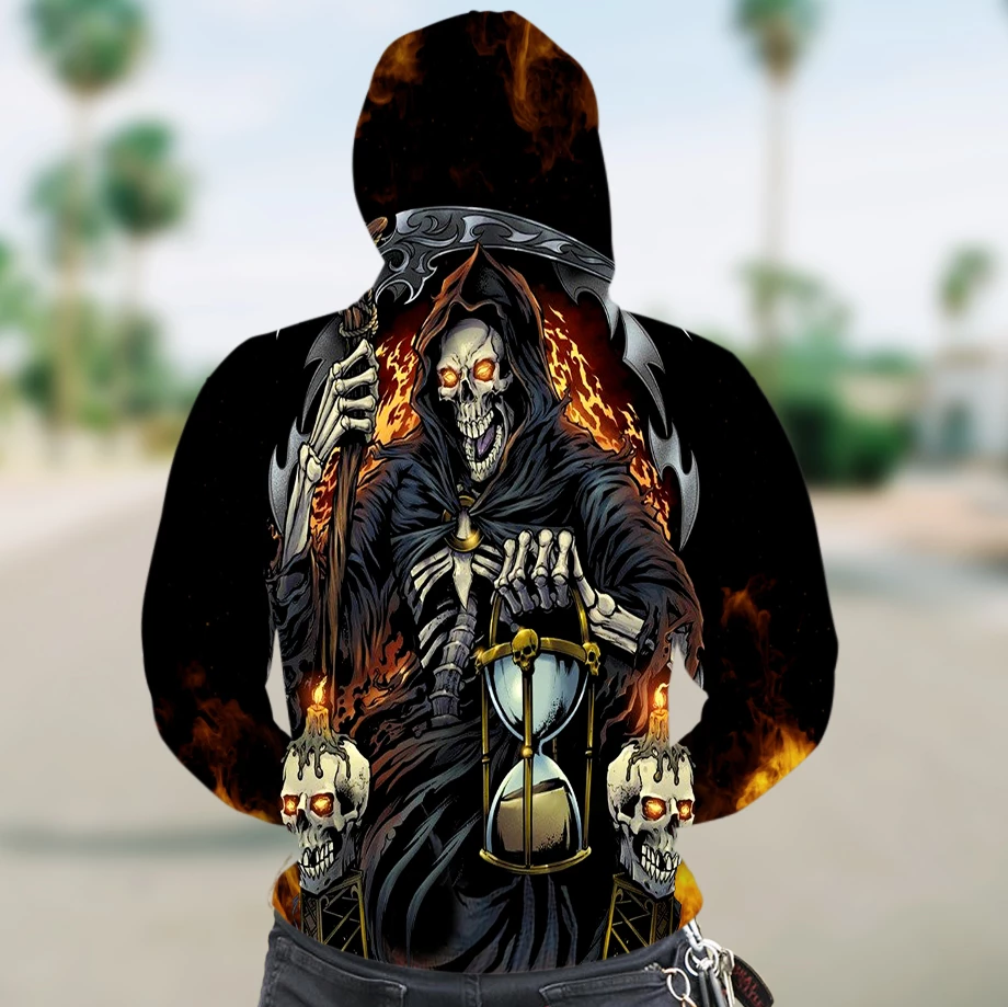 3D ZIP HOODIE_GRIM REAPER WITH HOURGLASS PL309-Apparel-PL8386-Hoodie-S-Vibe Cosy™