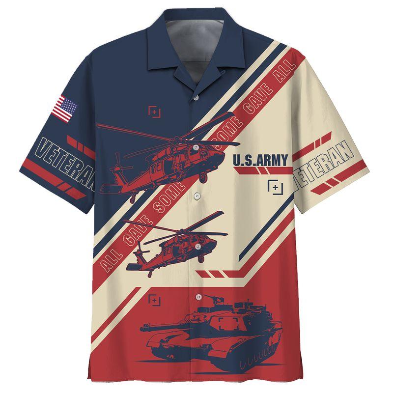 US Army Veteran Red All gave some Some gave all Hawaii Shirt
