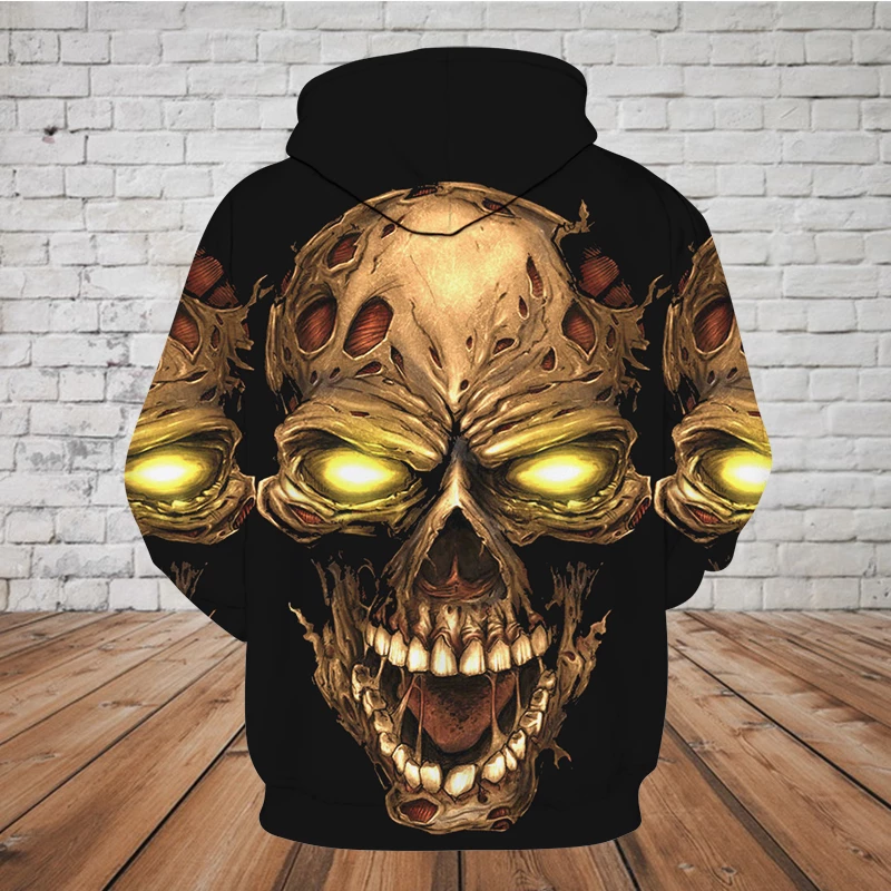 SKULL 3D HOODIE_SCREAMING SKULL PL310-Apparel-PL8386-Hoodie-S-Vibe Cosy™