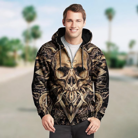 SKULL 3D ZIP HOODIE PL314-Apparel-PL8386-Hoodie-S-Vibe Cosy™