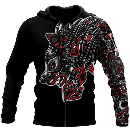 Wolf Tattoo 3D All Over Printed Unisex Shirts No 01