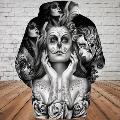 SKULL 3D HOODIE_FACES OF DEATH PL328-Apparel-PL8386-Hoodie-S-Vibe Cosy™
