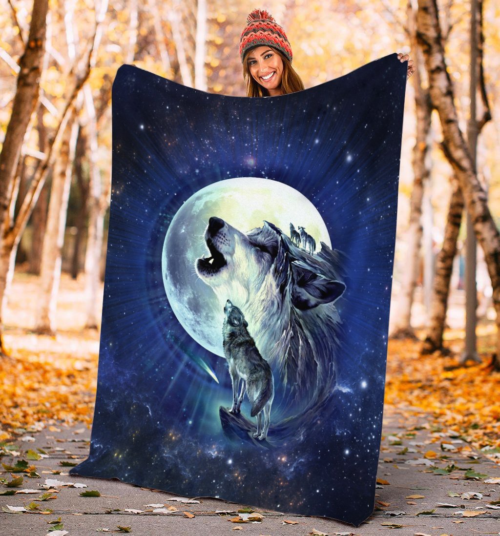 Wolf 3D All Over Printed Blanket