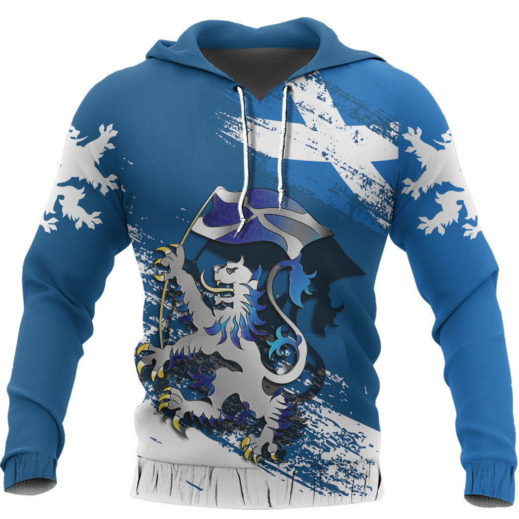 Scottish Rampant Lion Holding The Flag Hoodie HD1236-Apparel-PL8386-Hoodie-S-Vibe Cosy™