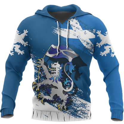 Scottish Rampant Lion Holding The Flag Hoodie-Apparel-HD09-Hoodie-S-Vibe Cosy™