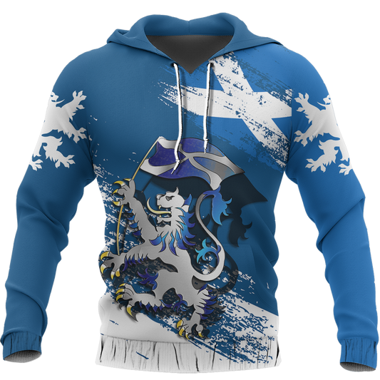 Scottish Rampant Lion Holding The Flag Hoodie-Apparel-HD09-Hoodie-S-Vibe Cosy™