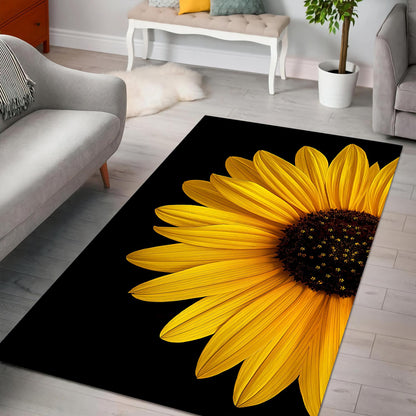 Sunflower In The Night Rug DQB07272002S-TQH-Rug-TQH-S (3'x5')-Vibe Cosy™