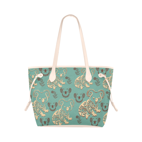 Australia Koala Clover Canvas Tote Bag NN8-CLOVER CANVAS TOTE BAGS-HP Arts-One Size-Vibe Cosy™