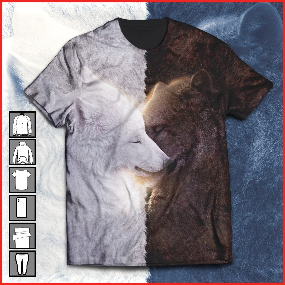 3D All Over Print Beautiful wolf Hoodie-Apparel-HD09-T-Shirt-S-Vibe Cosy™