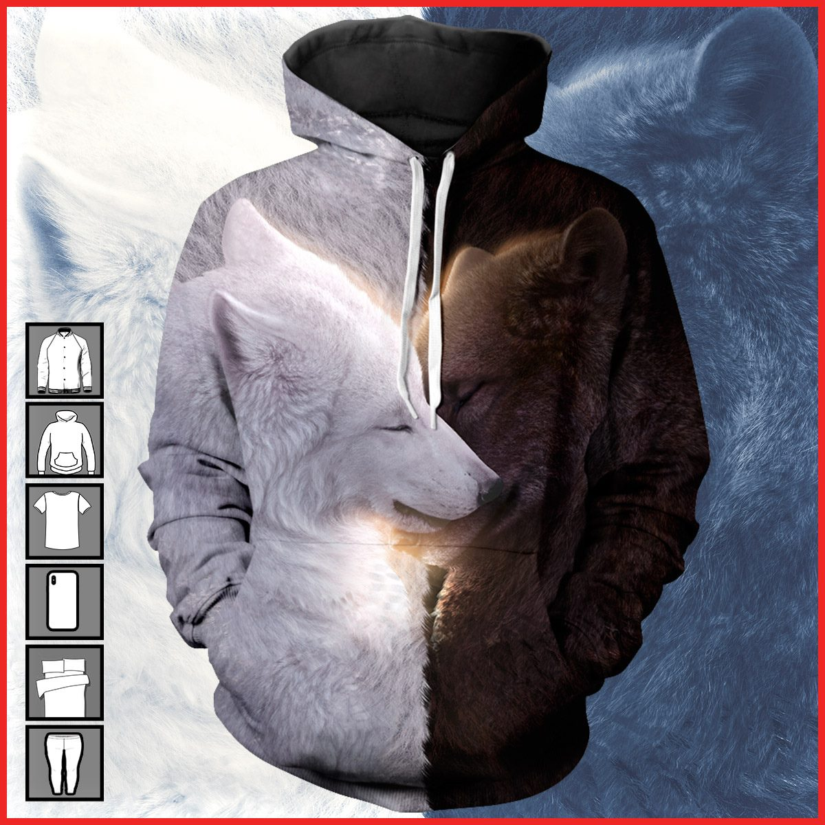 3D All Over Print Beautiful wolf Hoodie-Apparel-HD09-Hoodie-S-Vibe Cosy™
