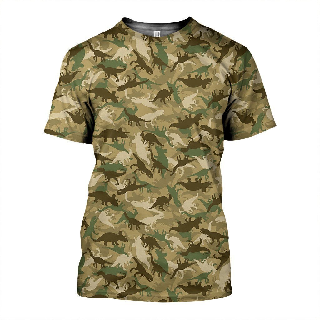 3D All Over Printed Dinosaurs Shirts and Shorts-3D All Over Printed Clothes-HP Arts-T-shirt-XS-Vibe Cosy™