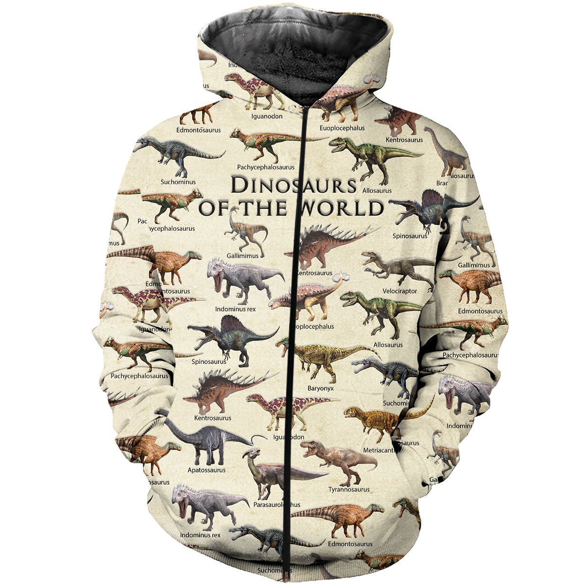 3D All Over Printed Dinosaurs Shirts And Shorts-3D All Over Printed Clothes-HP Arts-Zipped Hoodie-XS-Vibe Cosy™